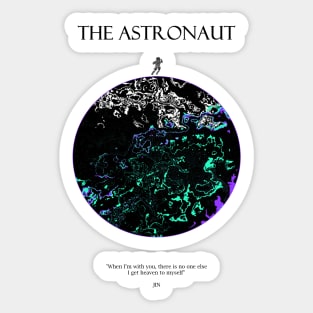 The Astronaut Moon Dark Sticker